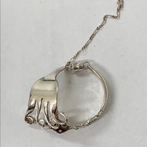 Artist Handcrafted 925 Silver Fork Cuff Bracelet